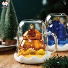北歐聖誕雙層防燙杯蓋組