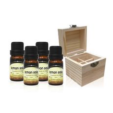 LM植物純精油-4瓶精油+木盒超值組(4瓶贈四格)