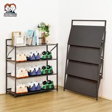 80寬4層_小巴登免安裝置物架 1入 (收納架/層架/展示架/鐵架/免組裝收納/收納櫃)