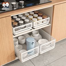 30CM 原家系分層櫥櫃抽拉水槽置物架-小款(OH-K500)