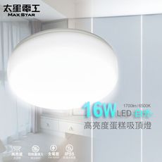 【太星電工】LED高亮度蛋糕吸頂燈16W/(白光/自然光/黃光) WHB916