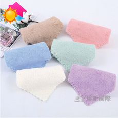 【溫度】繽紛珊瑚絨柔軟吸水方巾(1入) ~顏色隨機(約30x30)/抹布/方巾/毛巾