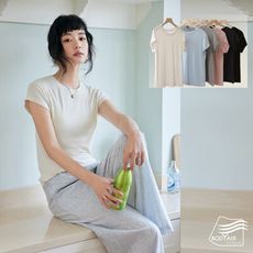【BODYAIR】小袖子圓領天絲羊毛上衣(T恤.襯衣.鬆軟.CASUAL)