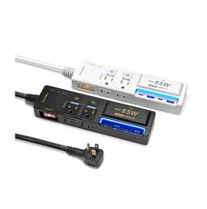 POLYWELL 65W USB Type C A 快充 電源線 延長線 3切4座 氮化鎵 GaN
