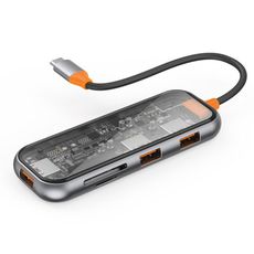 WiWU Cyber 系列 USB-C HUB 透明 五合一 多功能 集線器