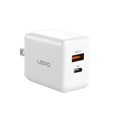 LAPO 35W 氮化鎵 迷你 雙孔 折角 充電器 快充頭 適 iphone 16 15 14