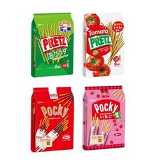 +東瀛go+(日本製)  固力果 Pocky 可可風味棒/草莓棒/Pretz鹽味沙拉/番茄蔬果餅乾棒