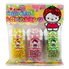 +東瀛go+  Orion Hello Kitty 迷你3入糖 熱帶水果糖粒 鳳梨/草莓/奇異果味