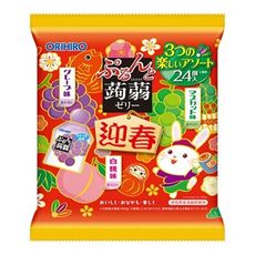 +東瀛go+ ORIHIRO 新春版 三味蒟蒻果凍 480g 24個入 葡萄 水蜜桃 青葡萄 擠壓式