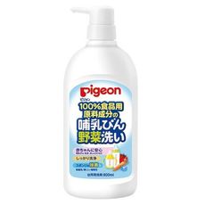 +東瀛go+(特價)日本製 Pigeon 貝親 奶瓶蔬果清潔液 800ml奶瓶餐具清潔 嬰兒用品