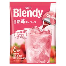 +東瀛go+(短效特價) AGF BLENDY 咖啡球系列 草莓歐蕾 6顆入 濃縮歐蕾球 甘熟草莓