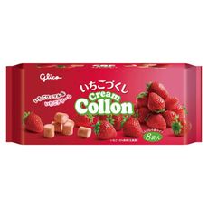 +東瀛go+固力果 glico Collon 卡龍草莓捲心酥 8袋入 捲心餅乾 草莓味 日本必買