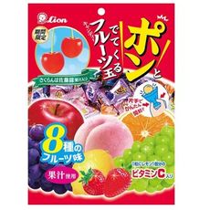 +東瀛go+ LION 獅王波波綜合水果糖 水果糖 年貨糖果 喜糖 日本進口