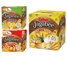 +東瀛go+盒裝5袋入 calbee 卡樂比 Jagabee 加卡比 鹽味/幸福奶油/奶油醬油薯條
