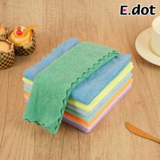 【E.dot】30x30超細纖維彩虹抹布6入組