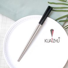 【台箸KuaiZhu】玫瑰花系列 21cm創意好筷 10雙入-沉黑