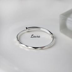 手環-蘿菈精品Laura-925純銀 寵愛寶貝 純銀手環 (大小可調式)
