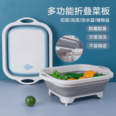 砧板 瀝水籃 家用 塑料 可折疊 壁掛式 抗菌 防霉砧板 洗菜籃 一體多功能 洗菜盆