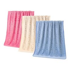 兔子大浴巾(140x70cm)1入 粉紅／米色／藍色 3色可選  大浴巾/浴巾/毛巾/洗臉巾