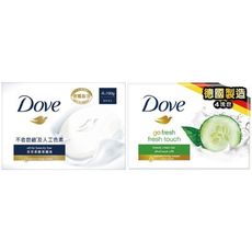 Dove 多芬 滋養柔嫩潔膚塊／清爽水嫩潔膚塊(100gx4入) 香皂/潔膚皂 D364918