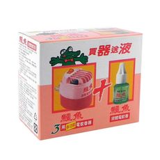 鱷魚~3用多功能電蚊香器1入+液體電蚊香46ml　防蚊/電蚊香/蚊香