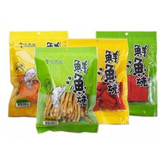 小豆苗~鮮漁燒-蒙古烤肉風味魚片／烤鮮魚絲／紅吉棒／紅燒薄魚片／鱈魚香絲／方塊鮮魚片／清香魚(1包入