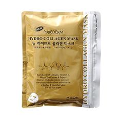 韓國 PUREDERM 膠原蛋白金箔彈力面膜(25入)　面膜/凍膜/彈力面膜 D181832