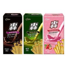 Aijia 愛加 轟黑苦甜巧克力捲／轟抹茶巧克力捲／轟草莓牛奶巧克力捲(96g)  D886042