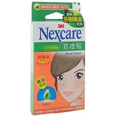 3M 茶樹精油超吸收綜合痘貼(34顆) 大小痘痘貼/茶樹痘痘貼/抗菌貼 D438038