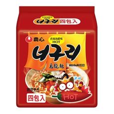 韓國 農心 香辣海鮮烏龍麵4入(整袋裝)浣熊麵 團購/泡麵/烏龍麵 D157877