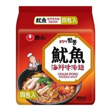 韓國 農心 魷魚海鮮味湯麵4入(整袋裝)  泡麵/進口/ 團購　炒瑪麵/泡麵/拉麵D158218