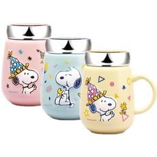 Snoopy 史努比~小時光浮雕陶瓷蓋杯550ml(1入) 款式可選 D100882