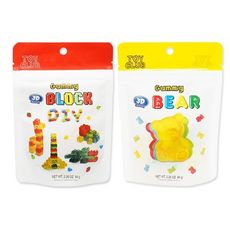 TOY CLUB 3D積木／小熊 造型軟糖(64g) 進口零食／團購／零嘴 D050304