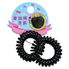 Dadaisun 電話線髮束(#665黑色小)2入　髮圈/髮束/髮飾