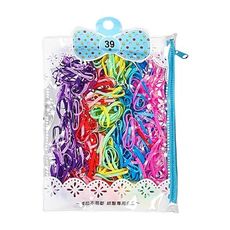 Dadaisun 不易斷橡皮筋超值包(#529雙色大)1包入  髮圈/綁髮橡皮筋/彩色橡皮筋