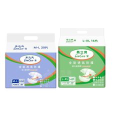 來而康 易立爽 全能透氣成人紙尿褲 M-L號 L-XL號 6包一箱販售 黏貼型 成人 魔鬼氈 尿褲