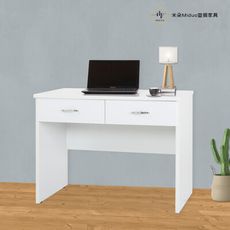 【米朵Miduo】兩抽塑鋼書桌 塑鋼電腦桌 防水塑鋼家具(寬100X深60X高75公分)