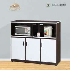 【米朵Miduo】4.2尺三門兩拉盤塑鋼電器櫃 塑鋼櫥櫃(附插座)