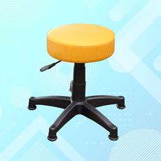 【家購】馬卡龍皮面圓型固定式旋轉電腦椅/美容椅【CH500-LXPR】-箱裝出貨