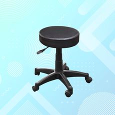 【家購】馬卡龍皮面圓型活動式旋轉電腦椅/美容椅【CH500-LXPP】-箱裝出貨