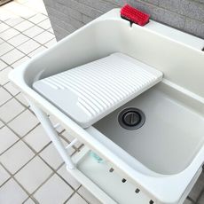 免運 64*55cm加深塑鋼水槽 日式ABS小型洗衣槽 【04WH】台灣製 洗碗槽 洗手台 流理台