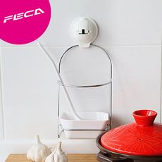 FECA非卡 無痕強力吸盤 伯爵不鏽鋼湯勺架