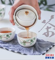 【西華SILWA】漂浮星球隨行泡茶杯組(花色款) 旅行便攜茶具