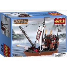 COGO 樂高積木 海盜船 167片 海盜系列 可與LEGO樂高積木組合玩 【CF120867】