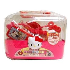 正版授權 Hello Kitty 凱蒂貓 手提盒 時尚兒童配件組 眼鏡 手錶 梳子 【0511352