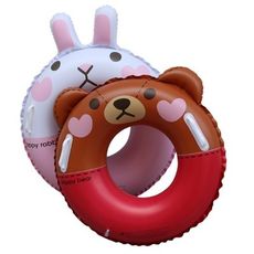 韓版 Q版 兒童 小熊 兔子 造型 充氣 游泳圈 坐圈 浮板 救生圈 海邊 玩水【YF15821】
