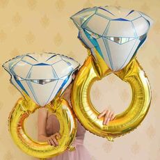 鑽戒鋁箔氣球 鑽石戒指 超人氣 70CM 大鑽戒 喜宴婚禮布置 情人節婚紗照 求婚道具 【】