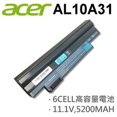 ACER 6芯 黑色 AL10A31 高品質 電池 Aspire one D255 D260 AOD