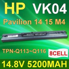 HP 8芯 VK04 日系電芯 電池 TPN-Q114 14-B032TU