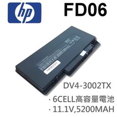 HP 6芯 FD06 日系電芯電池 DV4-3010TX DV4-3002TX DM3z-1000